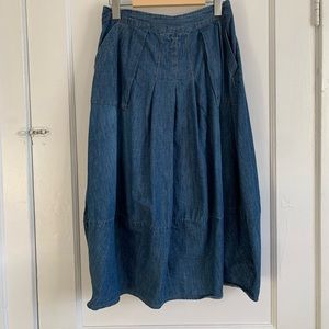 Denim bubble skirt